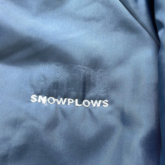 Vintage 80s Snowplows Trucker Style Jacket Button-Up - Picture 3 of 6